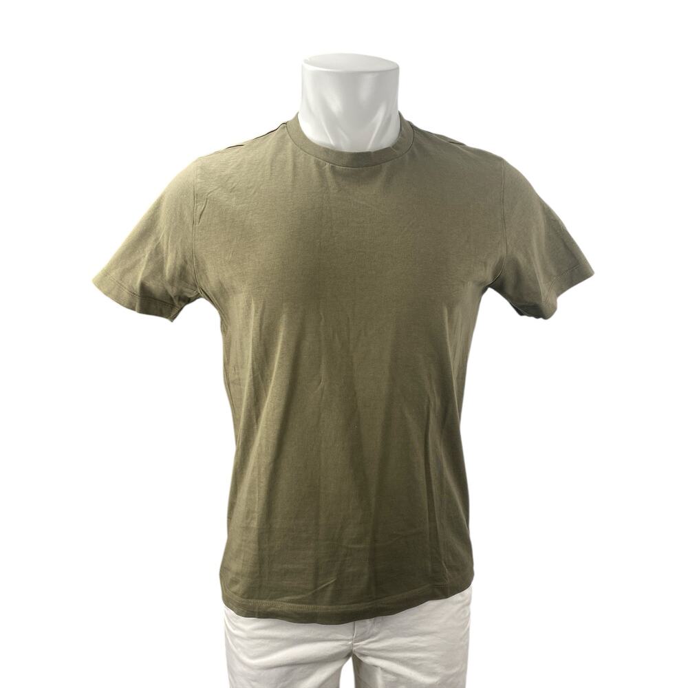 Mango MNG Men' Army Green Crewneck Short Sleeve Basic Tee T-shirt Top Size M